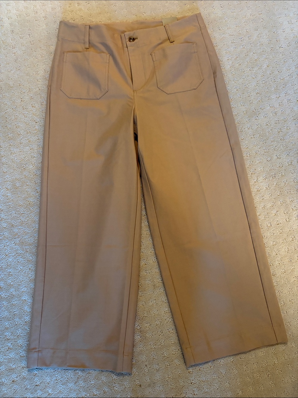 Chico's Cropped Wide-Leg Pants in Camel